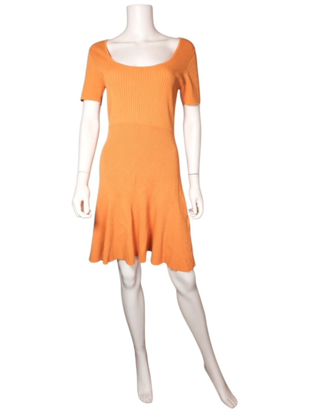 NWT $265 SANDRO Synn Short Sleeve Fit & Flare Sweater Dress Stretchy FR42 US 10